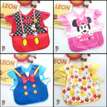 Baby eating clothes boys and girls spring and summer thin baby bibs three-dimensional sleeveless waterproof anti-dressing painting clothes