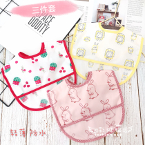 Comfortable lightweight quick-drying rice pocket waterproof baby super soft food rice pocket childrens cartoon bib breathable and ultra-thin