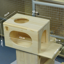 Seiko chamfered solid wood thick plate Large Chinchilla wood nest house bed room Squirrel nest wood house Molar pet