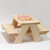 Pet Creative Picnic Table Photo Dragon Cat Rabbit Quality Home Food Basin Bowls Toys Entertainment Live Swing wood coves