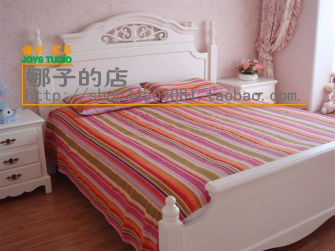 Jubilee Quảng trường đúp truy cập chính hãng đơn sọc vải cotton 220 * 240 dày xanh lăm rộng -T33 vận chuyển tốt - Khăn trải giường