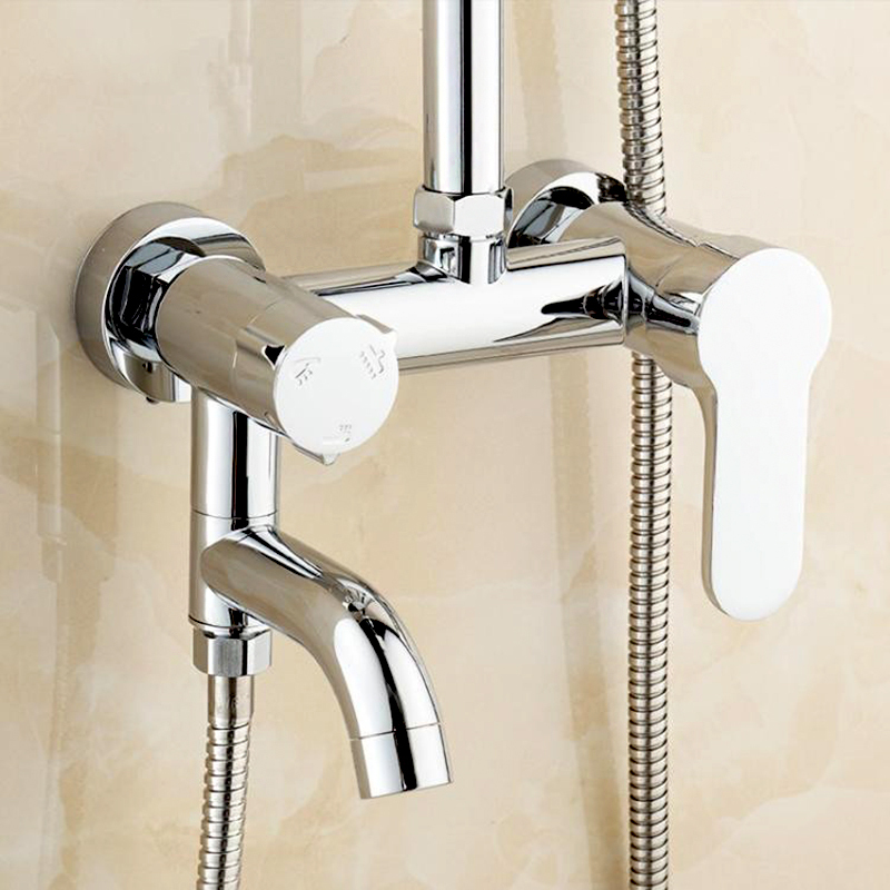 All-Copper Concealed Shower Mixer Valve, Shower Bathtub Hot and Cold Water Faucet, Rotatable Outlet, Three-Way Shower Faucet All-Copper Concealed Shower Mixer Valve, Shower Bathtub Hot and Cold Water Faucet, Rotatable Outlet, Three-Way Shower Faucet