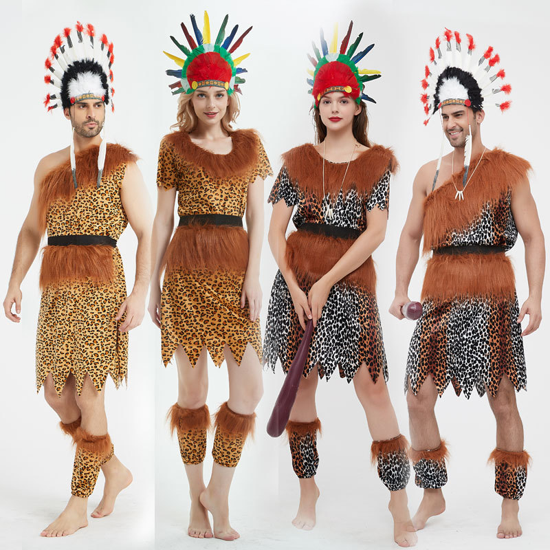 Wildman Costume, African Drum Performance Costume, Indigenous Costume, Annual Meeting Costume, Indian Chief Costume, African Ethnic Costume
