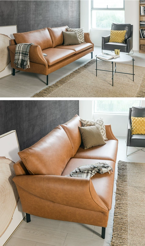 Zero nhà máy nước cổ điển Mỹ ba đôi ghế sofa da nội thất gió công nghiệp tân cổ điển mới - Ghế sô pha ghế sofa bệt