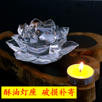 Crystal ghee lamp holder household lotus lamp for Buddha lamp candle holder lamp holder for Buddha