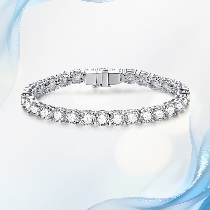 18K Gold Natural Diamond 1 Carat Real Diamond Tennis Bracelet t Brand Classic Four-Prong Full Diamond Jewelry Gift for Girlfriend 18K Gold Natural Diamond 1 Carat Real Diamond Tennis Bracelet t Brand Classic Four-Prong Full Diamond Jewelry Gift for Girlfriend