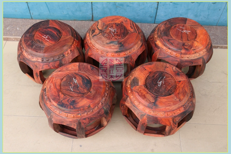 Lào gỗ hồng mộc đỏ trống phân Sian rosewood Trung Quốc phong cách gỗ gụ đồ nội thất gia đình loại ghế phân phân