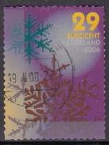 Dutch Letter Marketing Stamp 2006 Christmas Snow Crystal 10-5