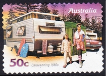 Australian Letter Marketing Stamps 2007 The Age of Caravan Vacations 5-4: The 1980s (self-adhesive)