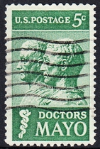 U.S. Letter Sales Stamps 1964 Mayo Physicians 1-1: William Mayo and Charles Mayo