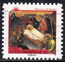 French letter stamps 2011 Christmas Painting Nativity 12-12
