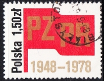 Polish Letter Marketing Stamps 1978 30th Anniversary of the United Workers Party 1-1