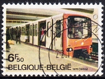 Belgian letter stamps 1976 Brussels Metro opened 1-1