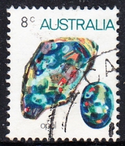 Australian Letter Marketing Stamps 1973-74 Marine Life and Gemstones 9-7: Opals