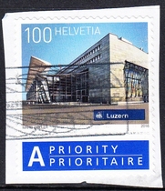 Swiss Letter Mail Stamp Cutting 2016 Railway Station 5-2: Lucerne