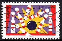 French Letter Marketing Stamps 2017 Amusement Park 12-10: Skittles