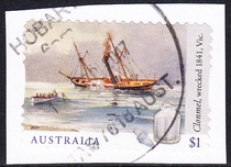 Australian Letter Marketing Stamp Cutting 2017 Shipwreck 3-3: 1841 Clonmel (self-adhesive)