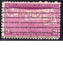 U.S. Letter Sales Stamps 1939 Montanas 50th Anniversary of Statehood 1-1
