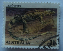 Australian Letter Sales Stamps 1983 Reptiles and Amphibians 4-1: Ornamented monitor lizard