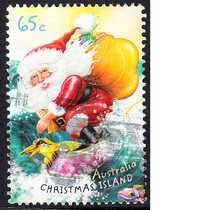 Australia Christmas Island Letter Sales Stamp 2018 Christmas 2-1: Santa Claus carrying a gift bag