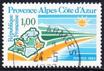 French letter stamps 1983 French regions Provence-Alpes-Côte dAzur 1-1