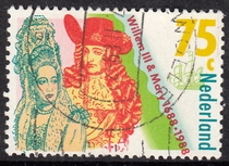Dutch Letter Marketing Stamps 1988 300th Anniversary of the British Glorious Revolution 2-2: Queen Mary and William III