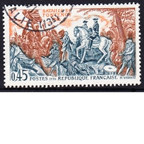 French Letter Sales Stamps 1970 French History 3-3: Battle of Fontenoy