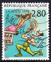 French letter marketing stamps 1993 The joy of writing 12-12
