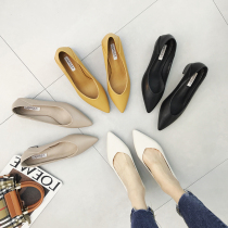 European station high heels women 2021 summer new Korean version of Wild single shoes with thick heel work pointed nipple shoes