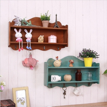 American Retro Decoration Wall-mounted Shelf Creative Clothing Shop Cloak Hood Hook Hone Door Key Containing Shelf Hook