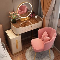 Dressing table glass light luxury premium sense bedroom modern simple rock board makeup table small apartment storage cabinet integrated table