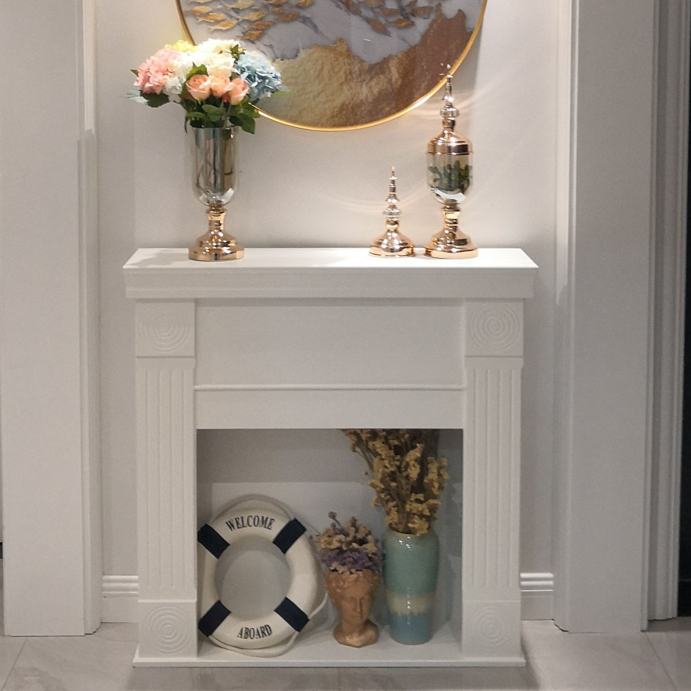Manufacturer Direct sales European-style fireplace American Decorative Frame White Fireplace Cabinet Interior Decoration Wall Shelf Decoration Cabinet Mediterranean