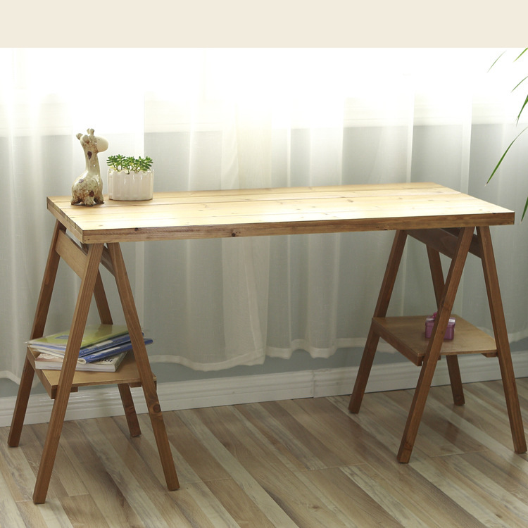Solid wood Folding Tables Table Retro Making Old Dining Table American Nordic Milk Tea Shop Café Retro Photography