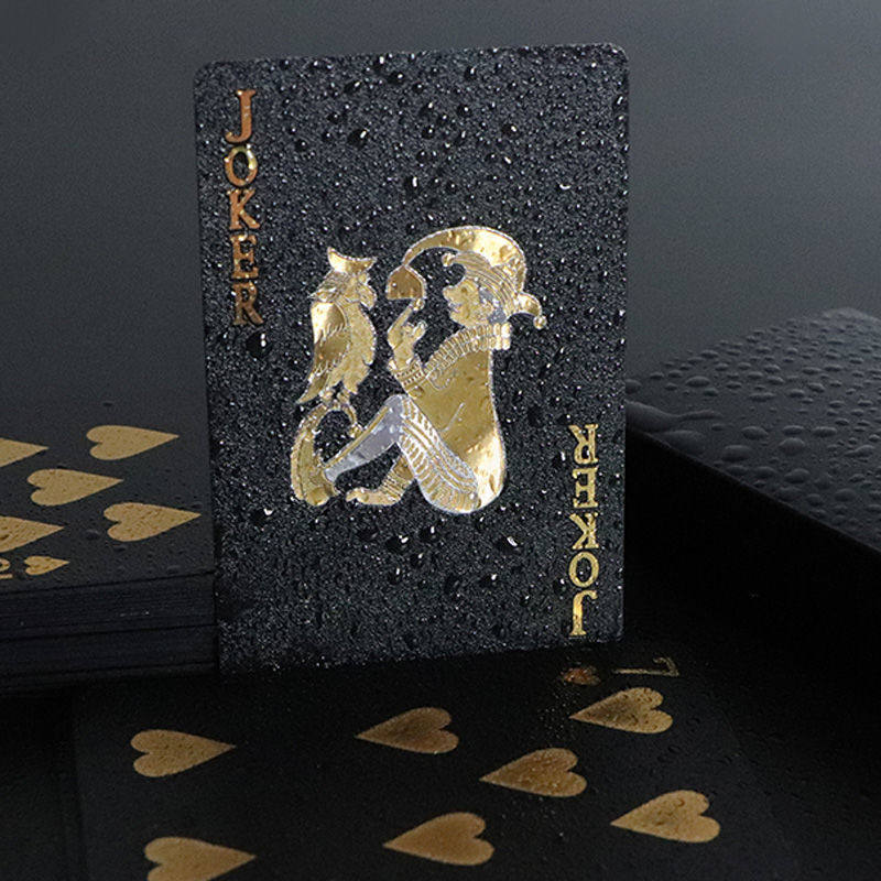 Black poker PVC plastic poker waterproof park creative card fighting landlord chess room club supplies