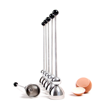 Egg opener egg opener bottom stainless steel decoration breakfast food grade creative plate decoration bottom plate egg Salt carving