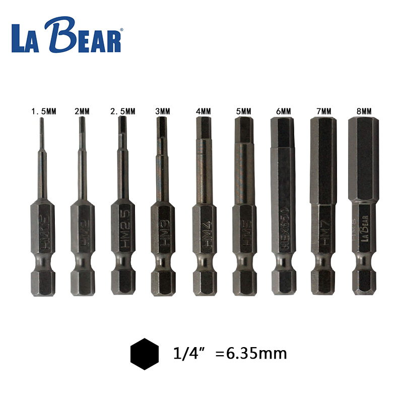 Taiwan Import Single-Head Kung-made Inner hexagonal Pneumatic Screwdriver Head Pneumatic Electric Batch Head Magnetic Screwdriver Head Spin head