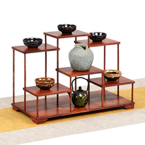 Purple sandalwood small Bogu shelf teapot tea shelf display rack ornaments rack shelf solid wood Chinese style dobao Pavilion