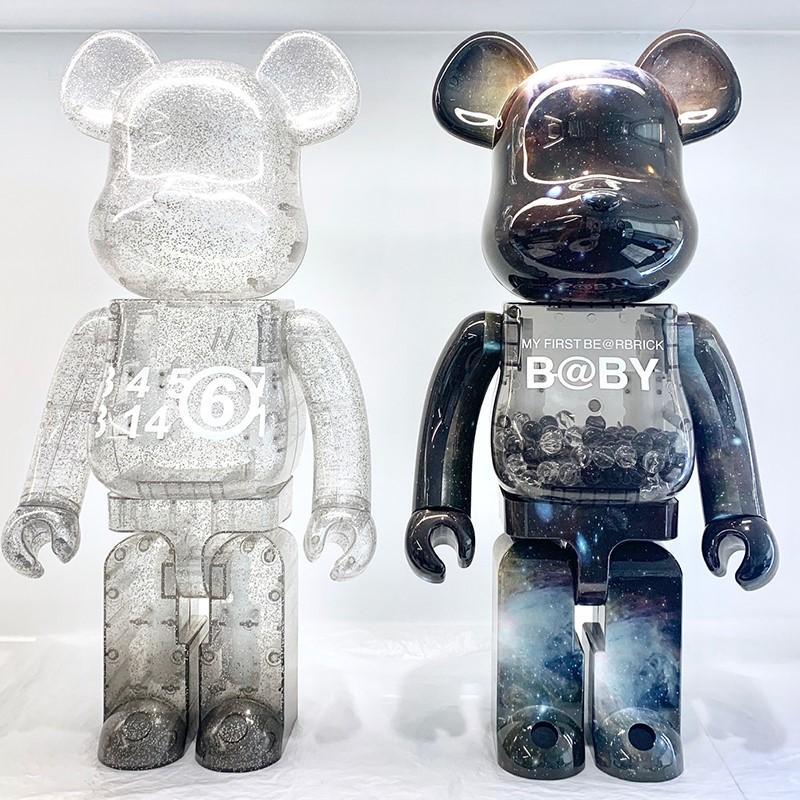 Bearbrick-Style Light Luxury Violent Bear Figurine Electroplated Trendy Toy for Living Room High-End Tv Cabinet and Wine Cabinet Decoration