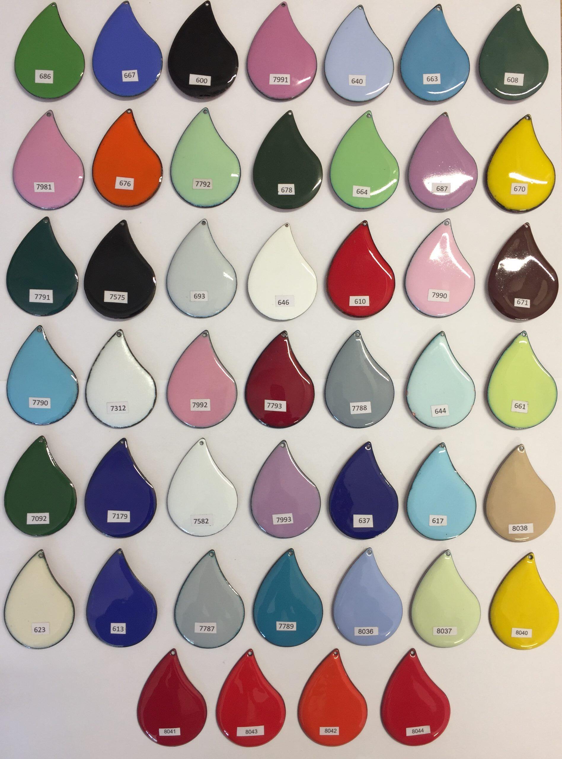 (8) UK unleaded enamel powder series enamel glazed enamel opaque 46 color 30 gr dress