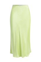 Australian high luxury SL silk skirt pale green fog matte silk silk skirt