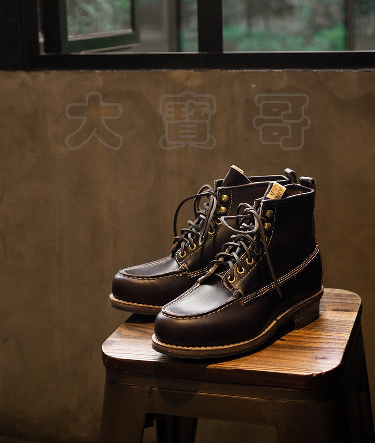 江苏现货VISVIM CRADLE MOC-FOLK 休闲高帮马丁靴22SS 牛皮皮鞋