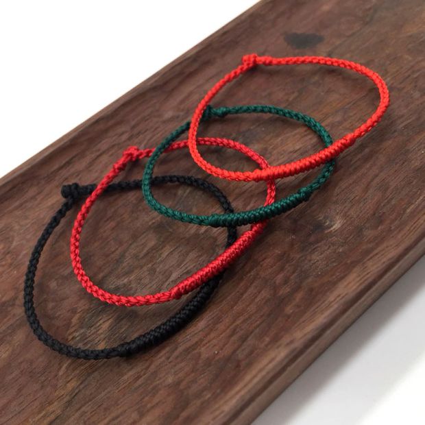 [Net] Năm ban đầu của hòa bình Dây đeo tay Handmade King Kong Vòng đeo tay Vòng tay Vòng tay Cặp đôi Vòng chân - Vòng chân lắc chân vàng tây
