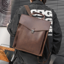Original new Korean version of the backpack college style retro messenger bag backpack stereotyped backpack travel bag trend