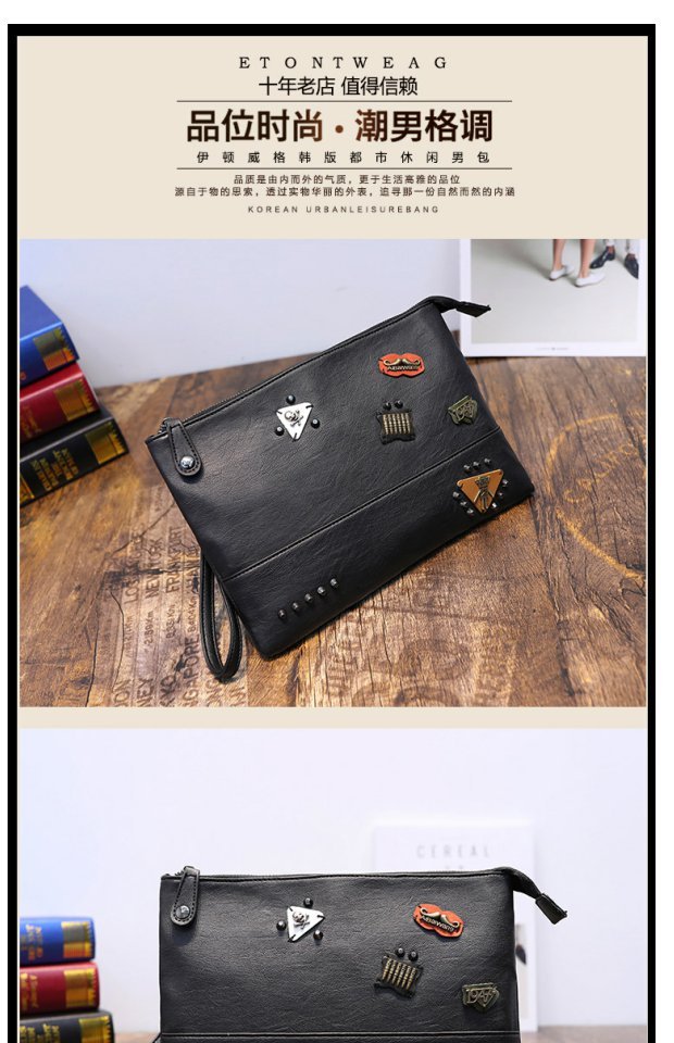 Xu hướng túi ly hợp đinh tán Nam và nữ thời trang túi ly hợp dung lượng lớn gói túi ipad túi đeo vai túi nhỏ túi xách dior