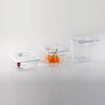Square PC plastic transparent 1 6 serving pots pot pot seasoning box fractional ice cream box Malatang dish