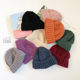 Korean solid color children's knitted hat curled all-match baby melon skin hat pullover hat woolen hat