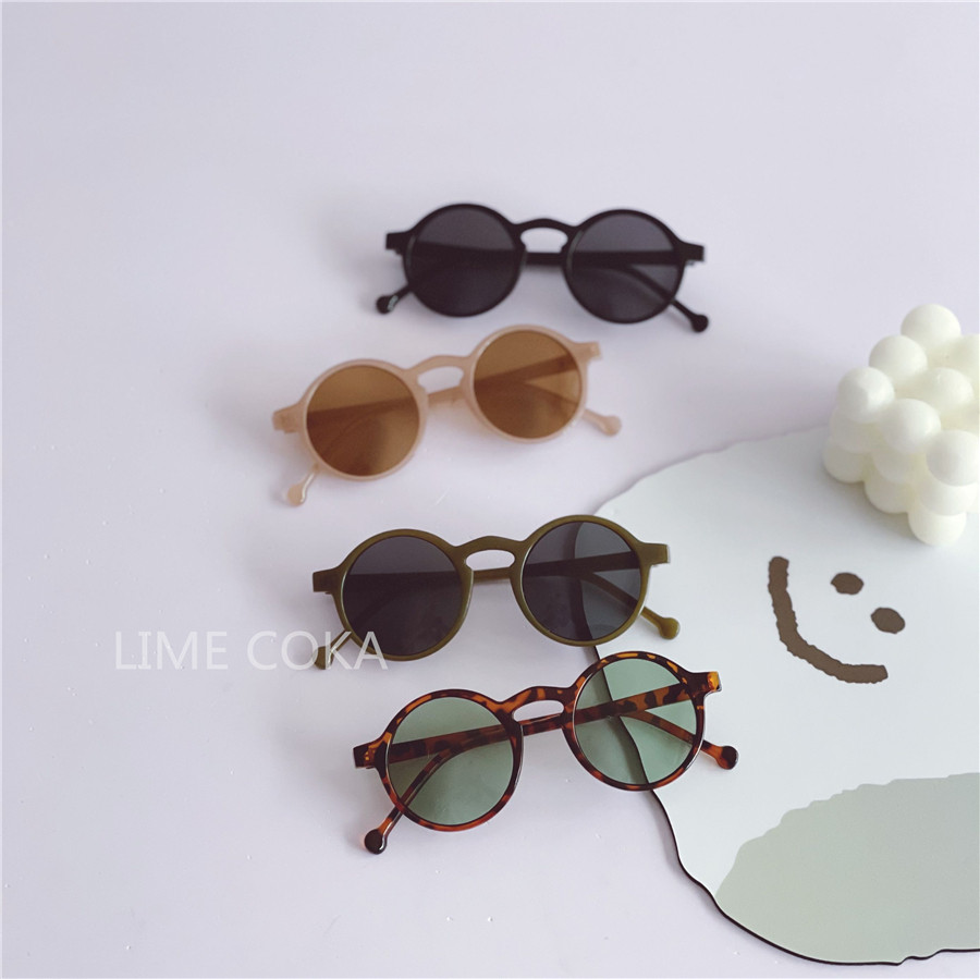 9053 new children round sunglasses male and female styling small sunglasses-Taobao