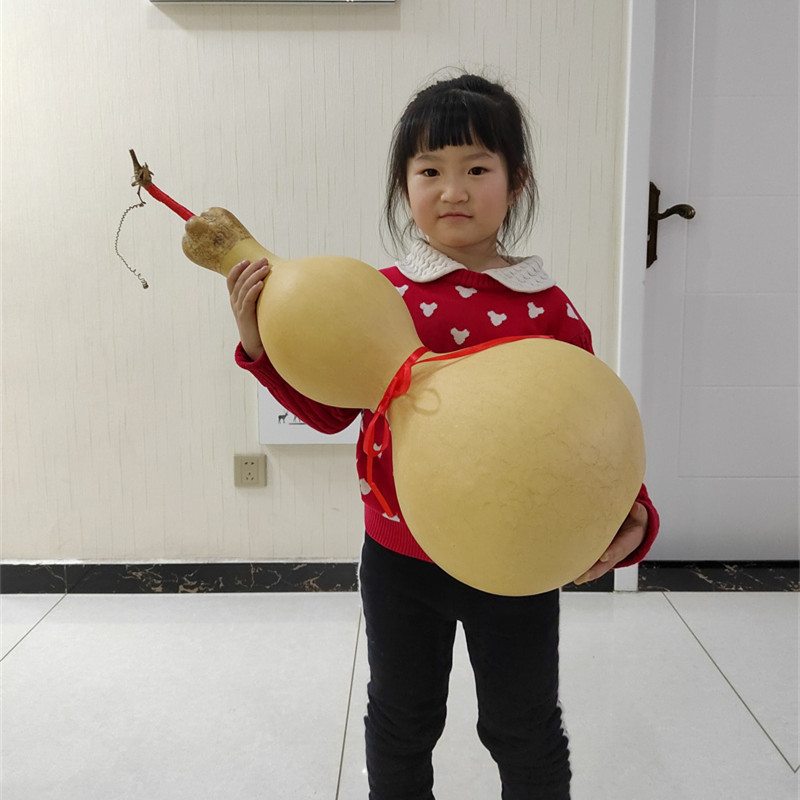 Natural gourd Extra large middle number Living room Decorative Pendulum text Play Handlebar Pendant Pendant Town Residence of the New Gourd With Tap