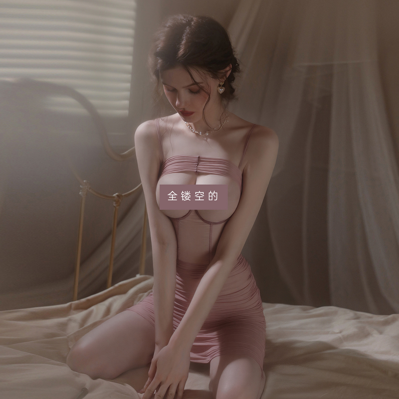 Sexy Nightgown 2025 New Style Small Bust with Underwire Support, Openable Mesh, Comfortable Sleepwear, High-End Camisole Dress