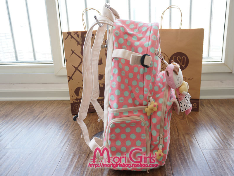 Clearance Esq Exclusive Heart Cat Pendant Pure Cotton Canvas Large Backpack Travel Backpack School Bag for Primary and Secondary School Students Clearance Esq Exclusive Heart Cat Pendant Pure Cotton Canvas Large Backpack Travel Backpack School Bag for Primary and Secondary School Students